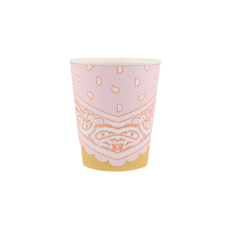 Western Bandana Cups, Set of 8