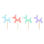 Balloon Dog Candles, Pack of 4
