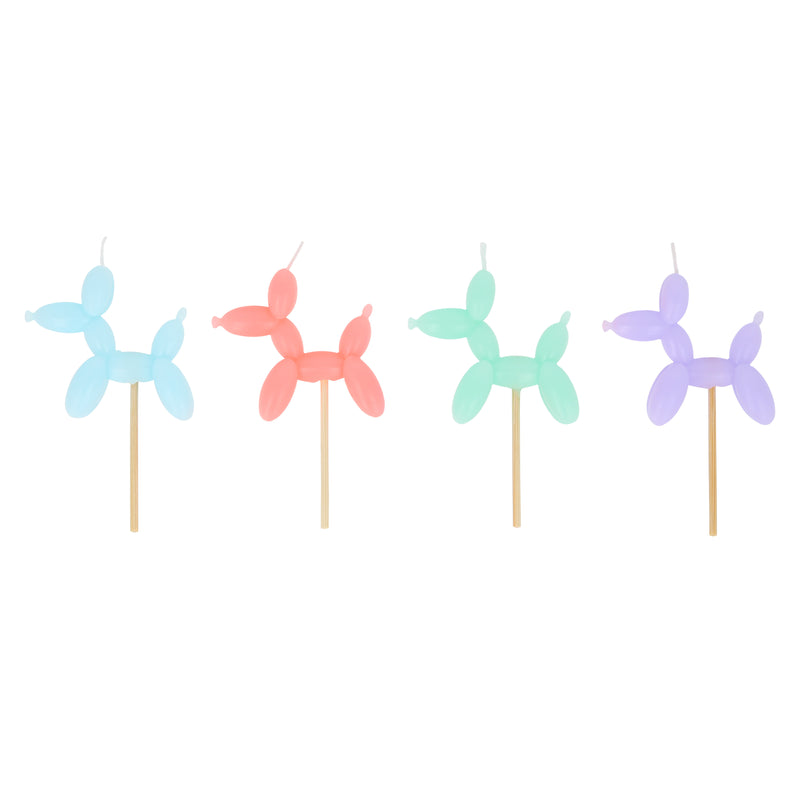 Balloon Dog Candles, Pack of 4