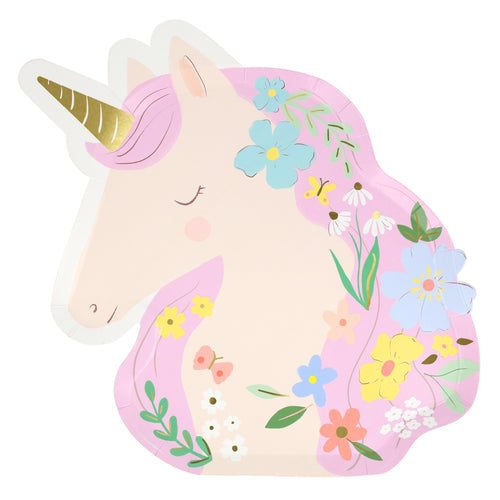 Meadow Unicorns Shaped Plates, Set of 8