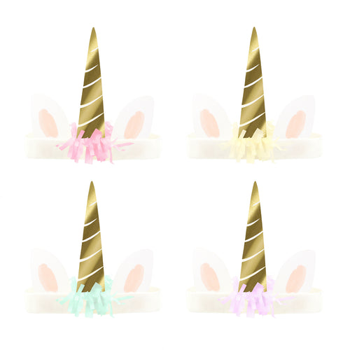 Meadow Unicorns Horn Headbands, Set of 8