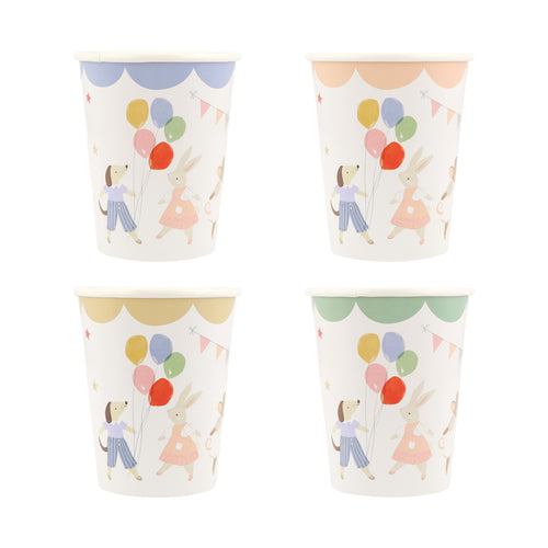 Animal Friends Cups, Set of 8
