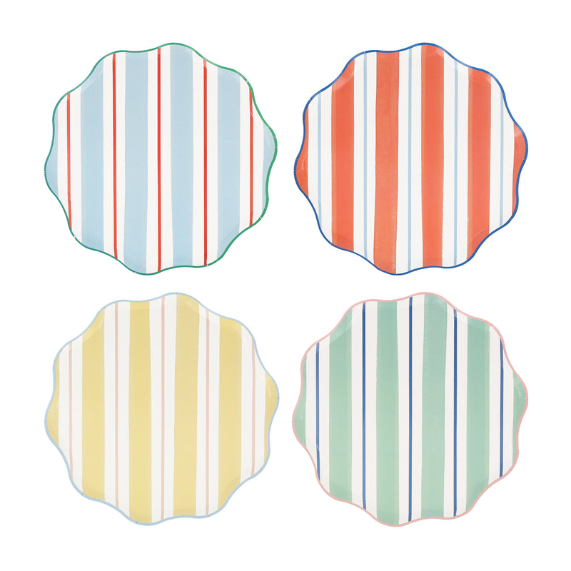 Preppy Stripe Side Plates, Pack of 8