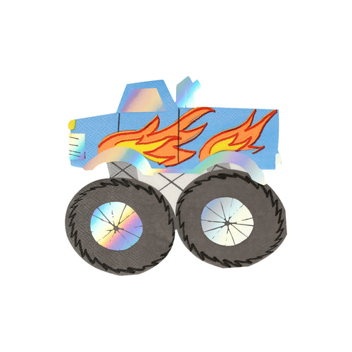 Monster Truck Napkin, Set of 16
