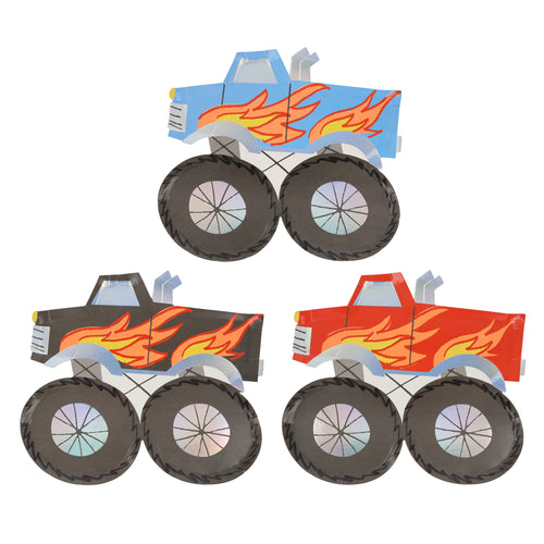 Monster Truck Plates, Set of 8