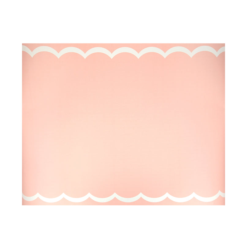 Scalloped Edge Pink Red Table Runner