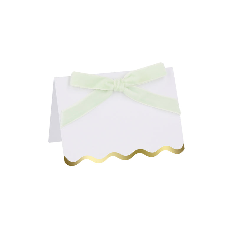 Pastel Velvet Bow Placecards, Pack of 6