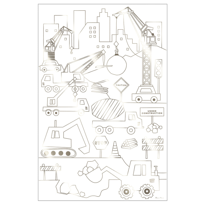 Construction Coloring Posters, Pack of 2