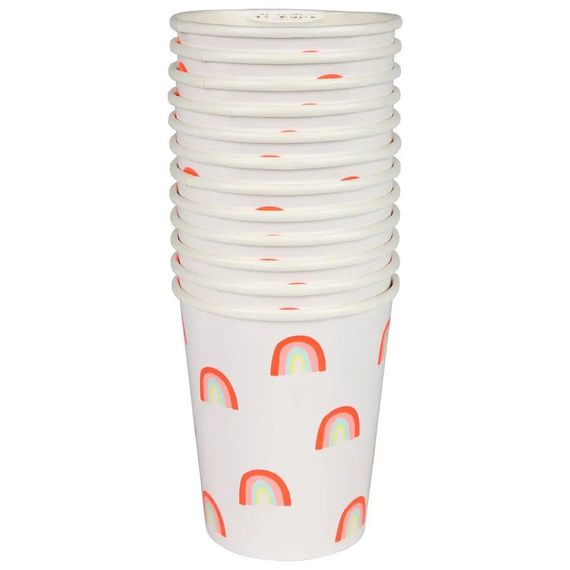 Neon Rainbow Party Cups, Pack of 12