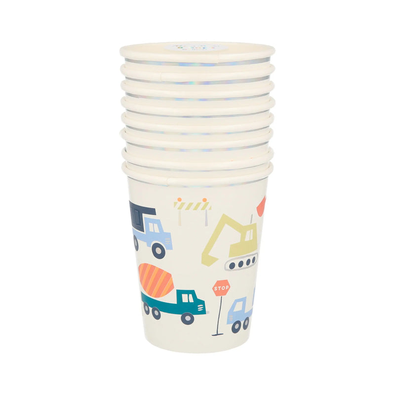 Construction Cups, Pack of 8