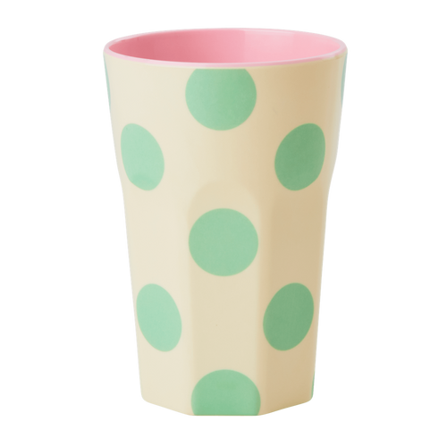 Melamine Cup - Tall | Green Dots Print