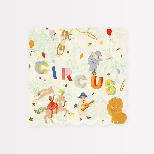 Circus Large Napkins, Pack of 16