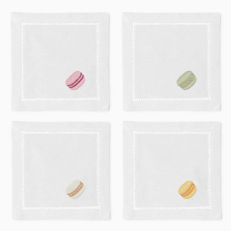 Macarons Cocktail Napkins, Set of 4