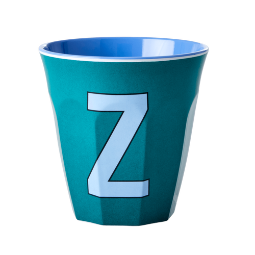 Melamine Cup - Medium with Alphabet in Bluish Colors | Letter Z