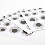Eco Glitter Eyeball Stickers, 8 Sheets