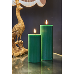 Ribbed Pillar Candles, Set of 3