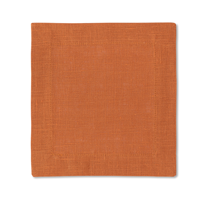 Prism Tangerine Cocktail Napkin - Linen