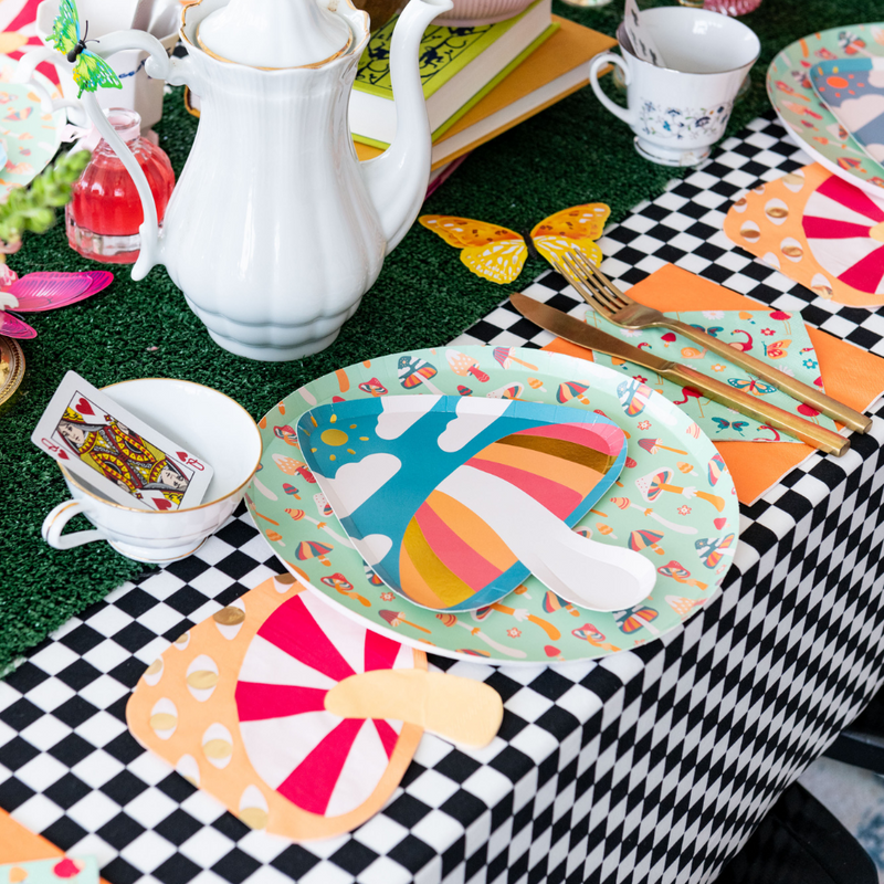 Alice Mushroom Dessert Plate, Pack of 8