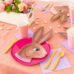 Chocolate Bunny Dinner Plates, Pack of 8