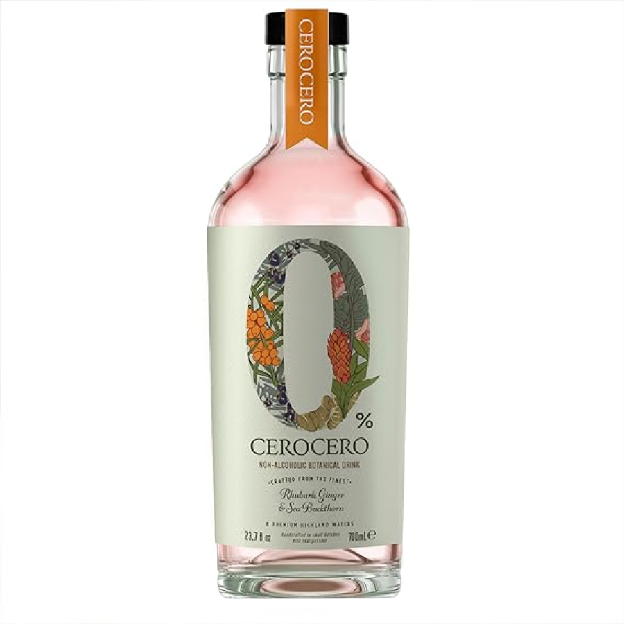 CeroCero Rhubarb, Ginger & Sea Buckthorn Gin Alternative