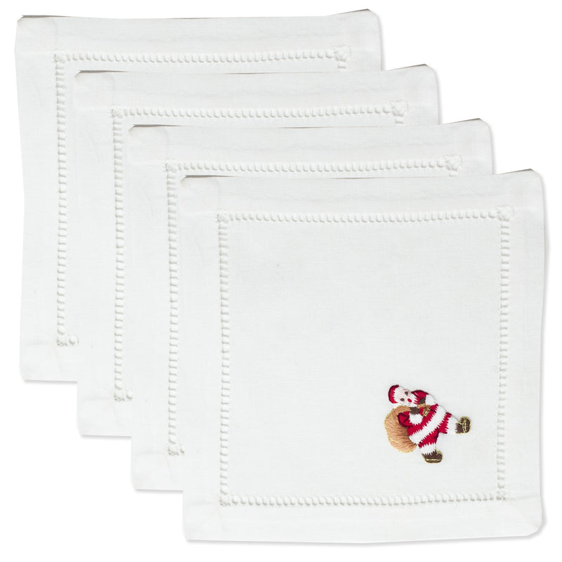 Santa Cocktail Napkins, Set of 4