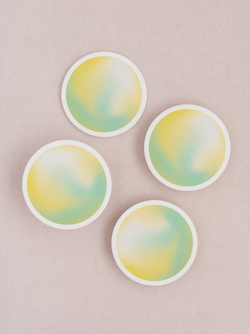 Lemon Lime Gradient Coasters, Set of 4