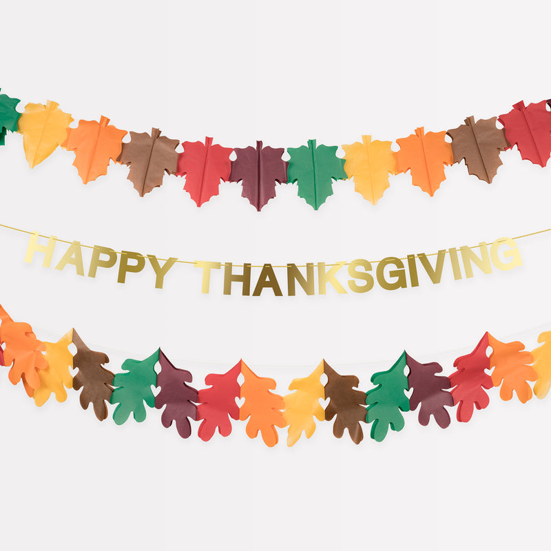 Tissue Paper Thanksgiving Garlands