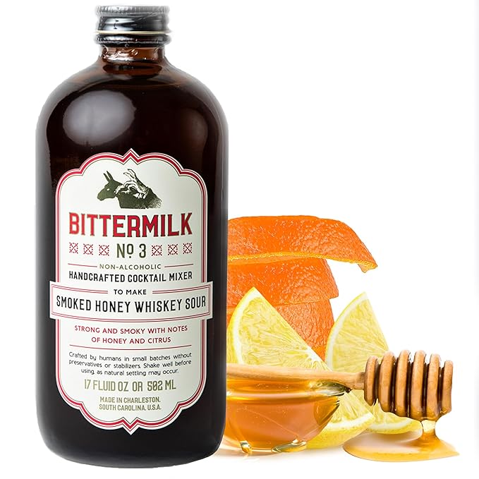 Bittermilk No.3 Smoked Honey Whiskey Sour Mix for Cocktails