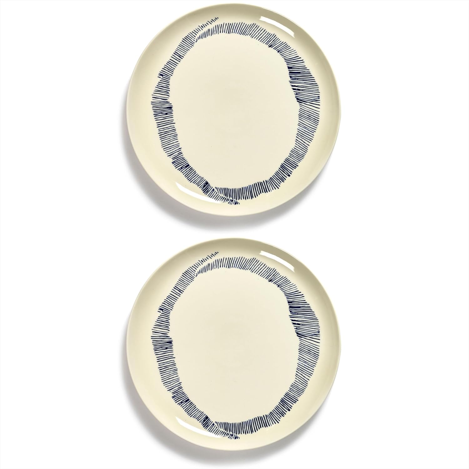 White Blue Dinner Plates by Ottolenghi