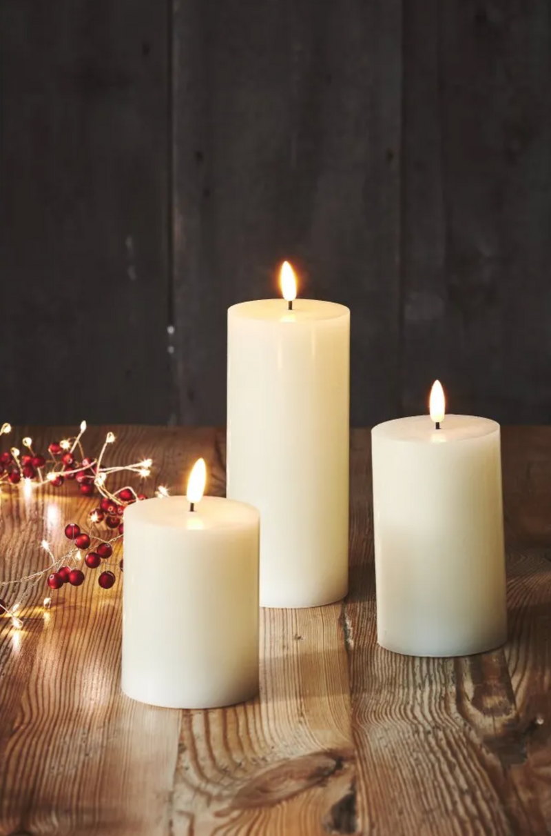 Pillar Candles, Set of 3