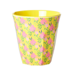 Medium Melamine Cup - Yellow - Sunny Days Print