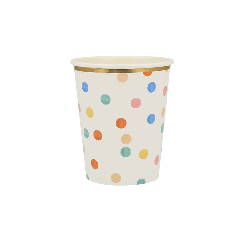 Colorful Pattern Cups, Assorted Pack of 8