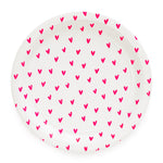 Neon Heart Small Paper Plates, Set of 8