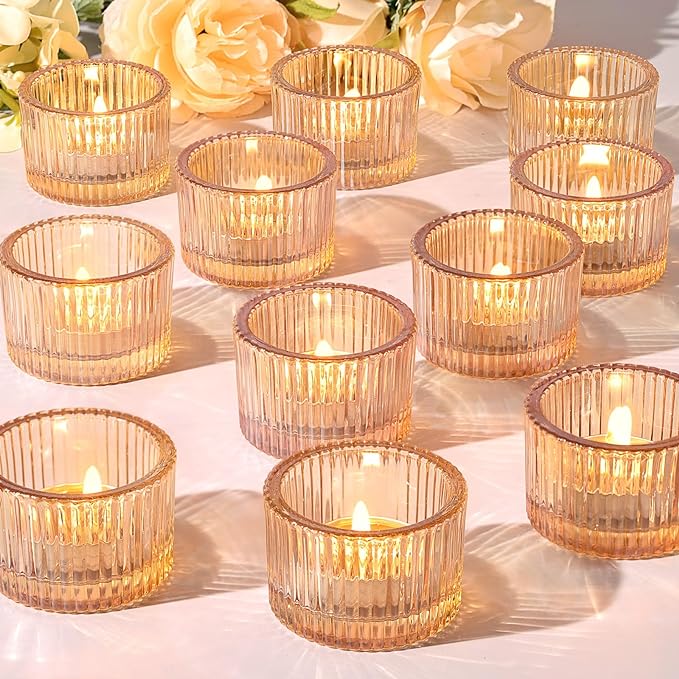 24 pcs Gold Tealight Candle Holders