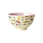 Medium Melamine Bowl - Pink - Sweet Jungle Print