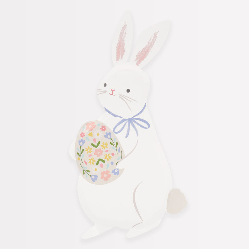 Easter Bunny Shaped Plates, Pack of 8