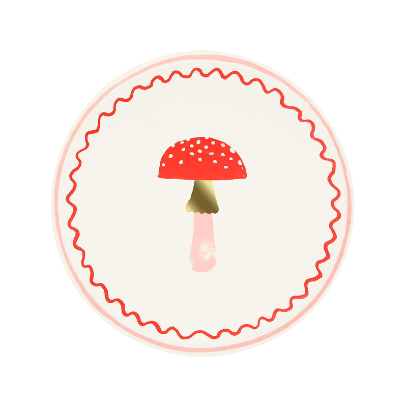 Merry Mushrooms Small Plates, Pack of 8