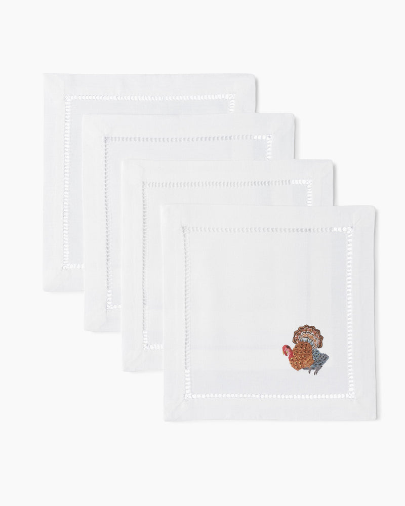 Turkey Gold Cocktail Napkins, Set of 4