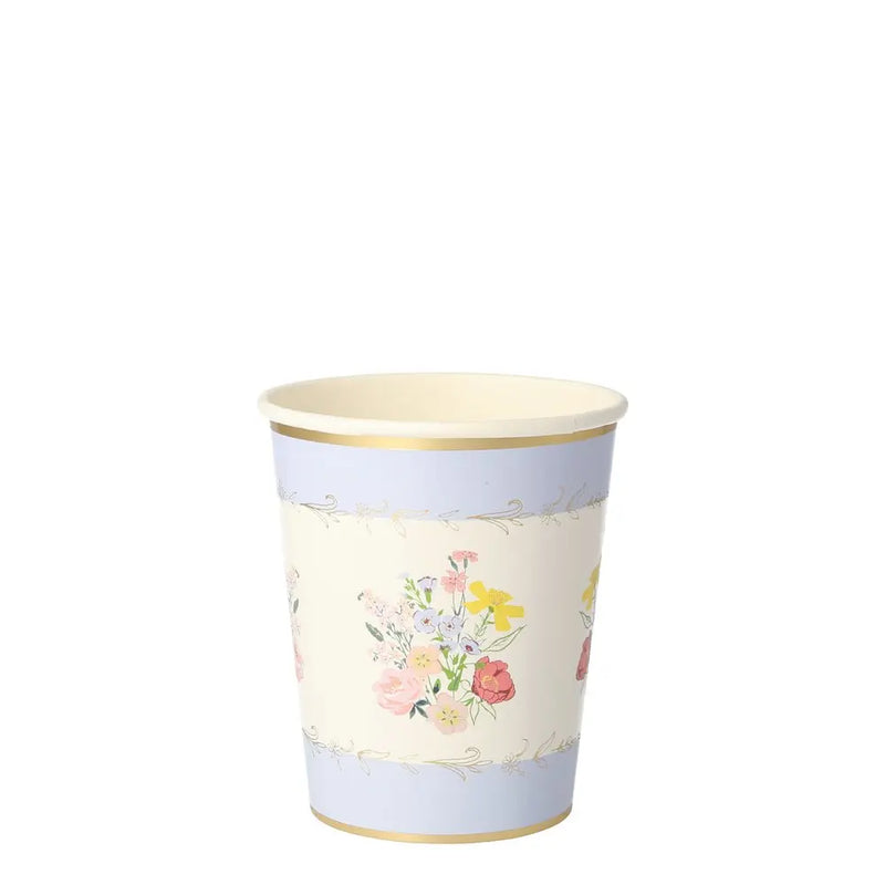 English Garden Party Cups, Pack of 8