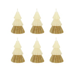 Ivory Mini Tree Candles, Pack of 6