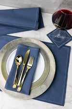 Mystic Blue Cotton Placemats, Set of 12