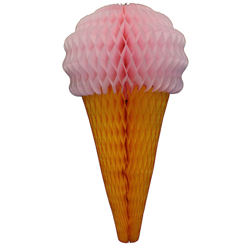 Honeycomb Ice Cream Cone - Pink