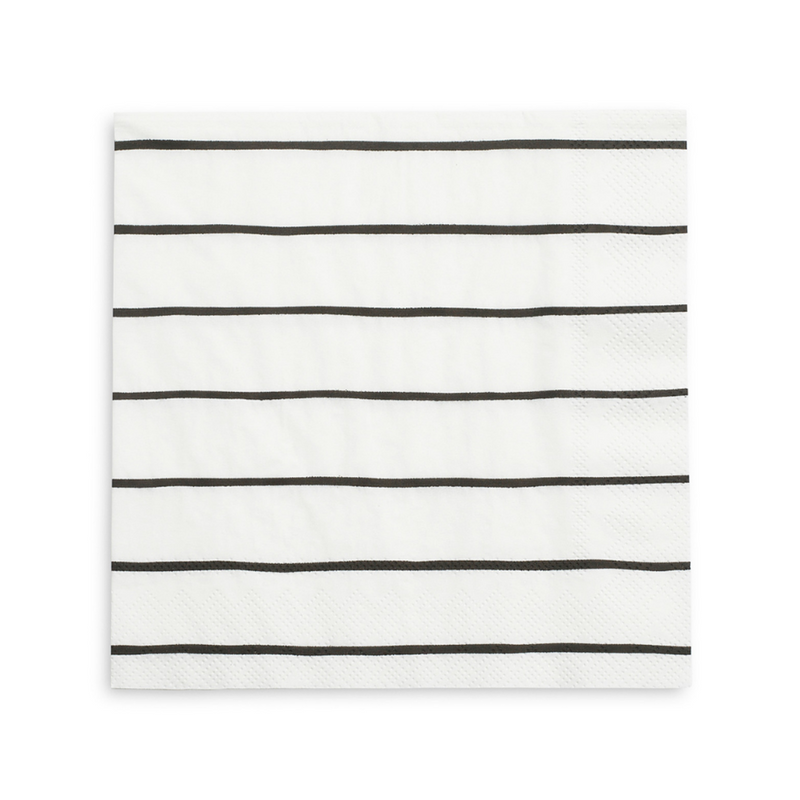 Ink Frenchie Striped Large Napkins, Pack of 16