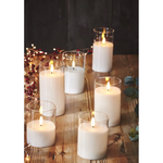 LED Glass Candles, Set Of 3