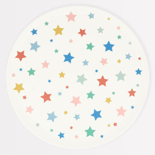 Star Pattern Recycled Plastic Large Plates
