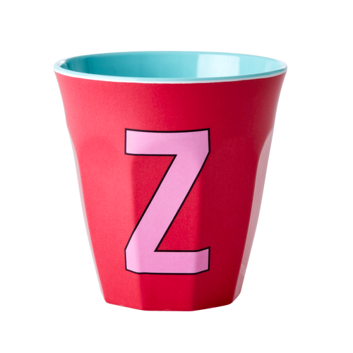 Melamine Cup - Medium with Alphabet in Pinkish Colors | Letter Z