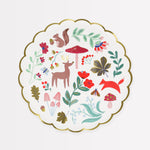 Winter Woodland Small Plate, Pack of 8