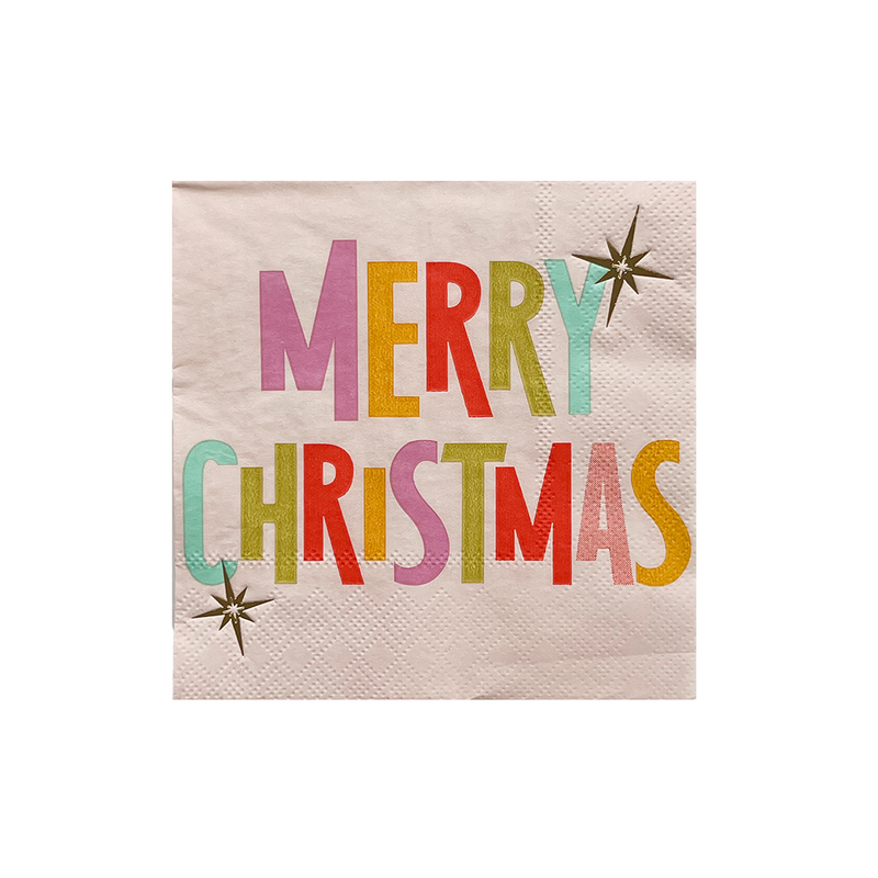 "Merry Christmas" Cocktail Napkins, Set of 20