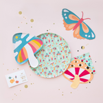 Alice Mushroom Dessert Plate, Pack of 8