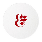 Ampersand Couple Coasters, Red Foil